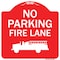 Signmission No Parking Fire Lane Heavy-Gauge Aluminum Architectural Sign, 18" x 18", RW-1818-9824 A-DES-RW-1818-9824 - alternate 1